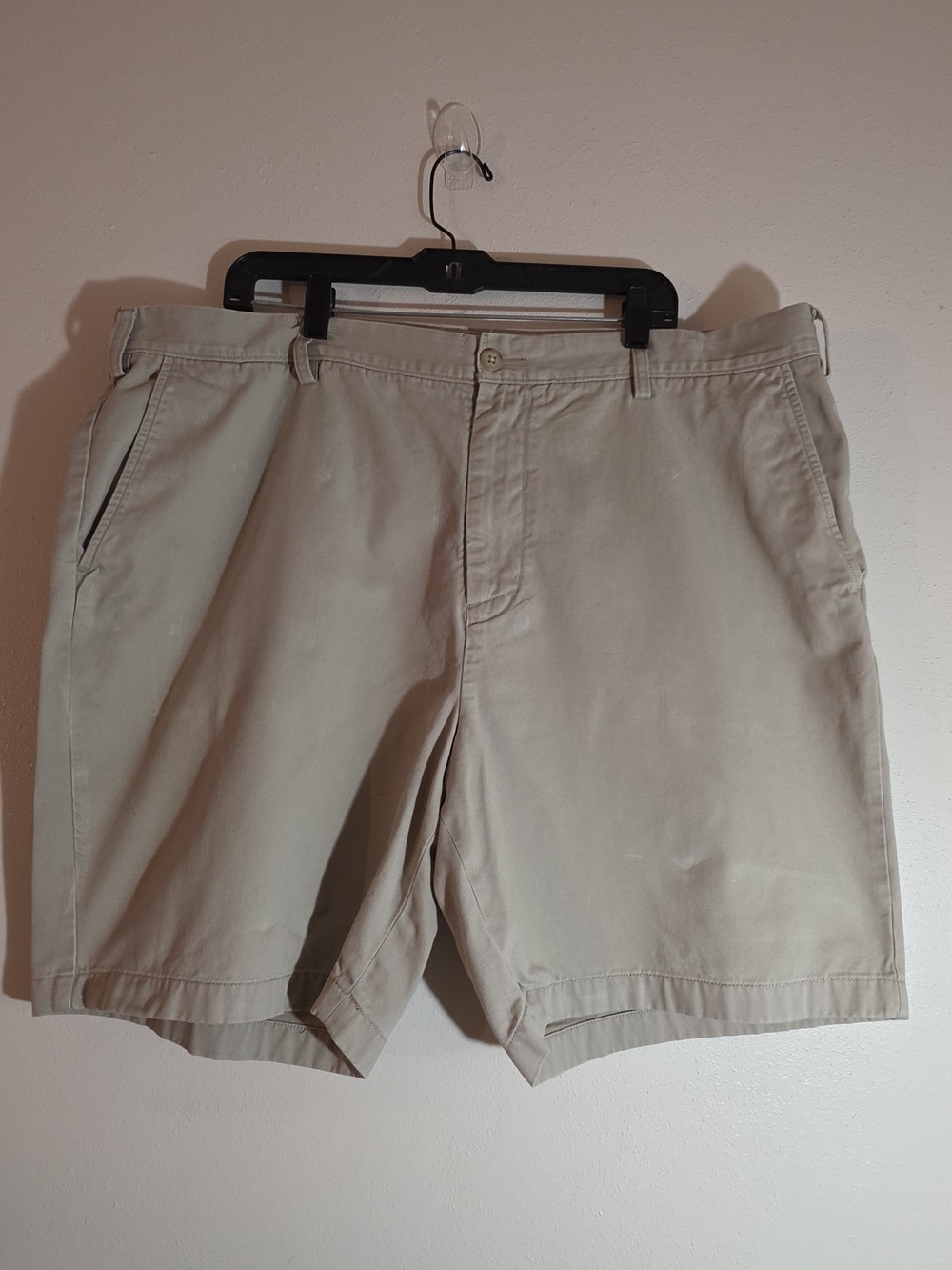 Nautica Men's Flat-Front Shorts — Light Beige